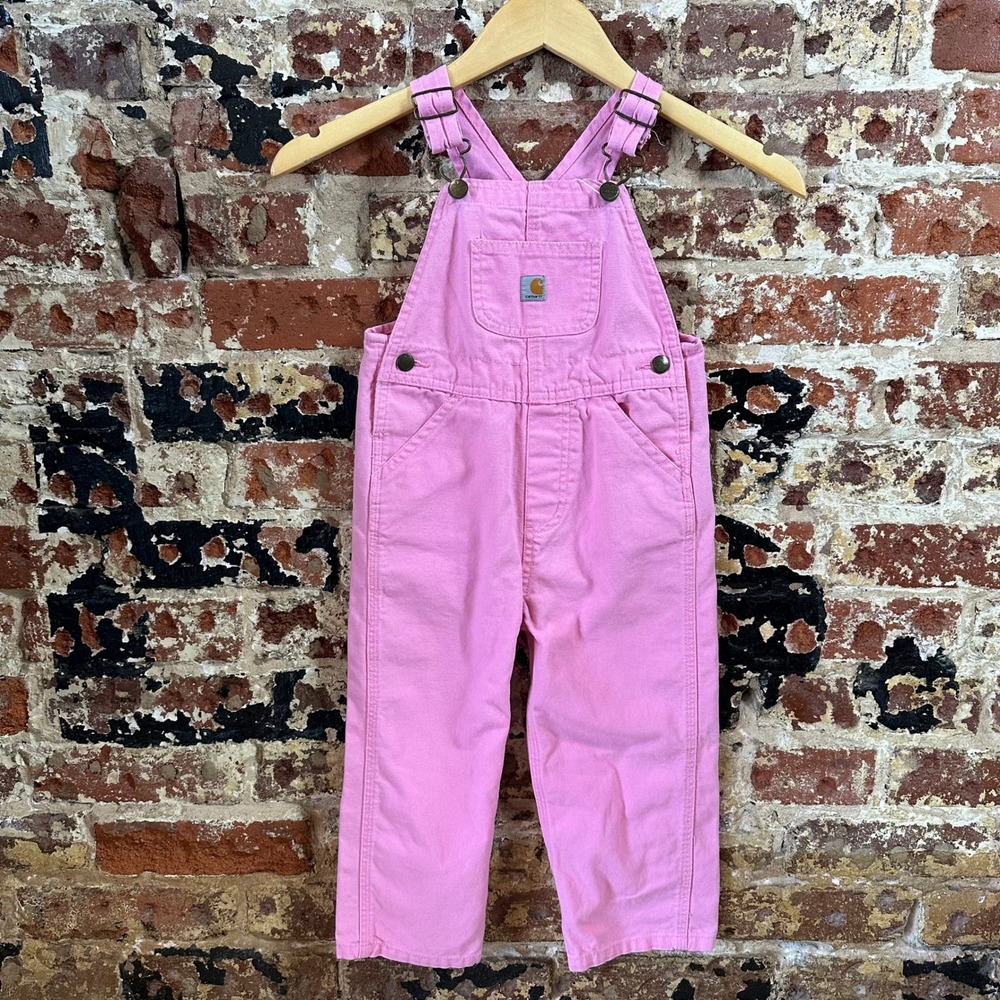 Carhartt overalls Toddler Girl 3T Pink One Piece Farm Bibs